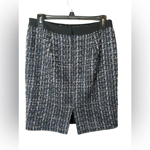 White House Black Market Shimmery Tweed Skirt Size 6 - Picture 5 of 9